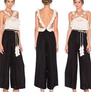 NWT Elegant Black and Cream Jumpsuit